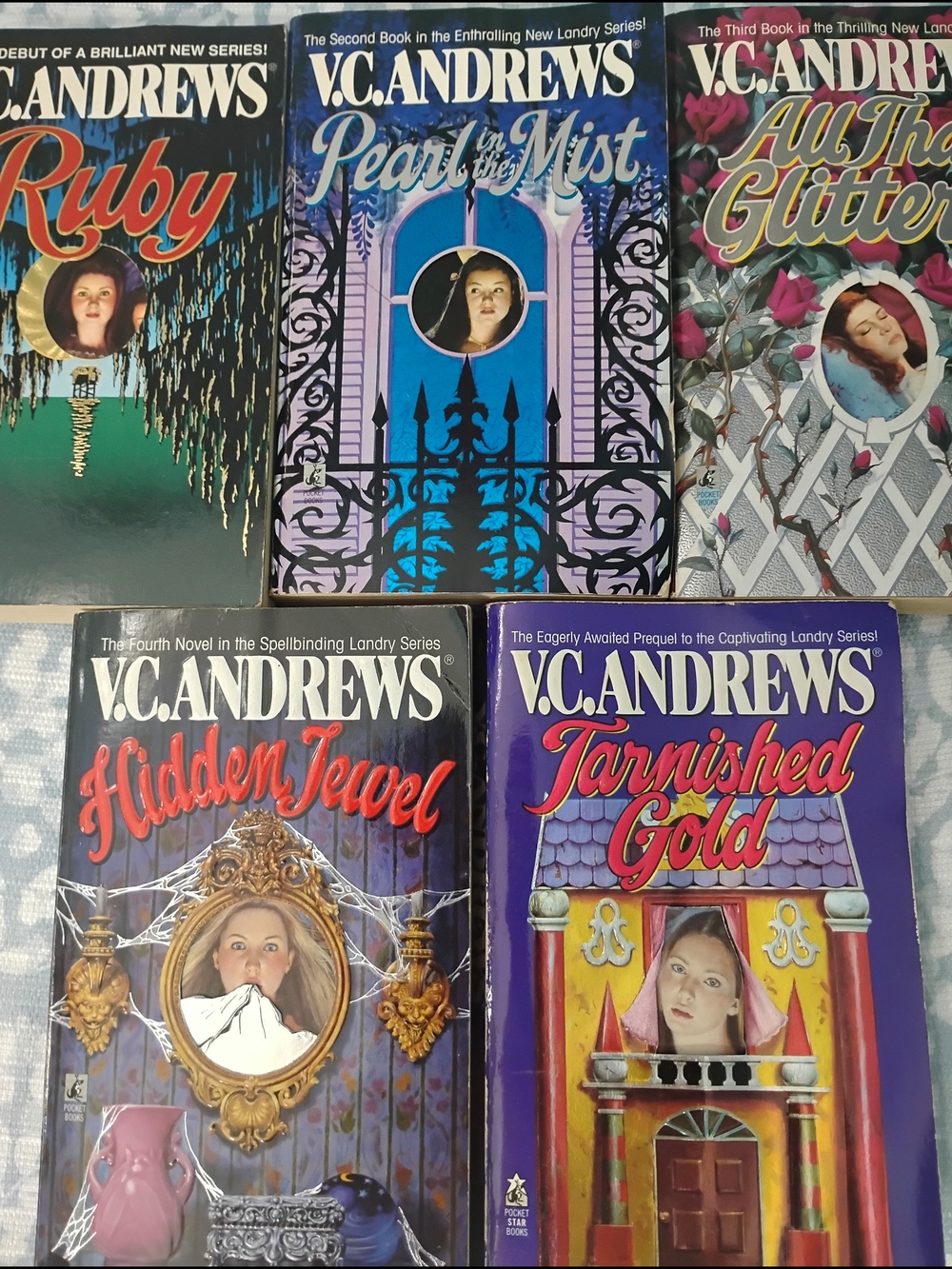 Vintage V.C. Andrews "The Landry Series" Set Of 5 From the 1990 S